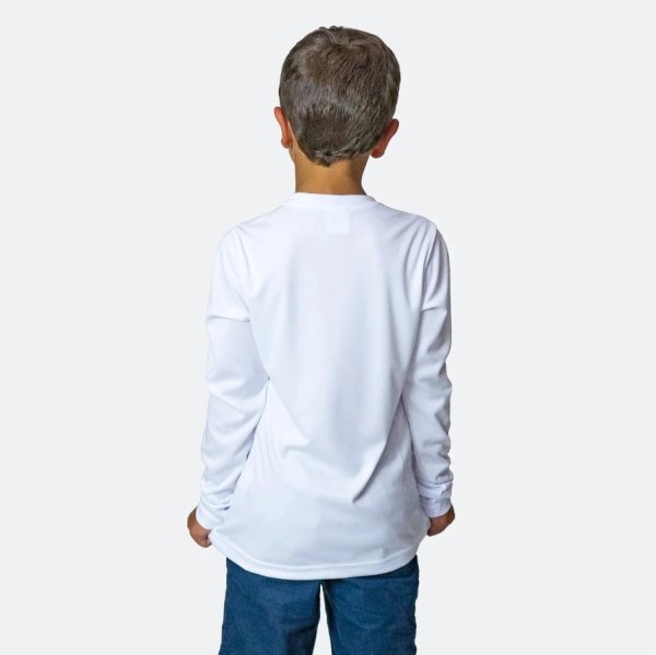 Dětské tričko SOLAR s dlouhým rukávem - M (10-12) - Bílé sublimace termotransfer - 2