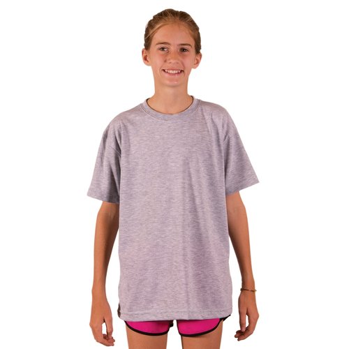 Dětské tričko s krátkým rukávem Basic - 104 - Ash Heather sublimace termotransfer - 1