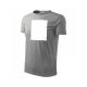 PATCHIRT - Bavlněné tričko pro sublimační potisk - vertikální - šedé - S - 1