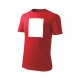 PATCHIRT - Bavlněné tričko pro sublimační potisk - vertikální - červené - S - 1