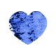 Dvoubarevné nažehlovací flitry na sublimaci srdce 12x10,5 cm modré sublimace termotransfer - 1