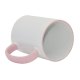Bílý hrnek Max 500 ml A+ s barevným uchem a lemem - růžová sublimace termotransfer - 2