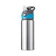 Láhev hliníková 650 ml stříbrná - modro-šedý uzávěr sublimace termotransfer - 3