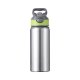 Láhev hliníková 650 ml stříbrná - zeleno-šedý uzávěr sublimace termotransfer - 2