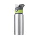 Láhev hliníková 650 ml stříbrná - zeleno-šedý uzávěr sublimace termotransfer - 3