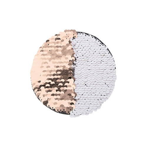 Dvoubarevné nažehlovací flitry na sublimaci kruh 10 cm - různé barvy