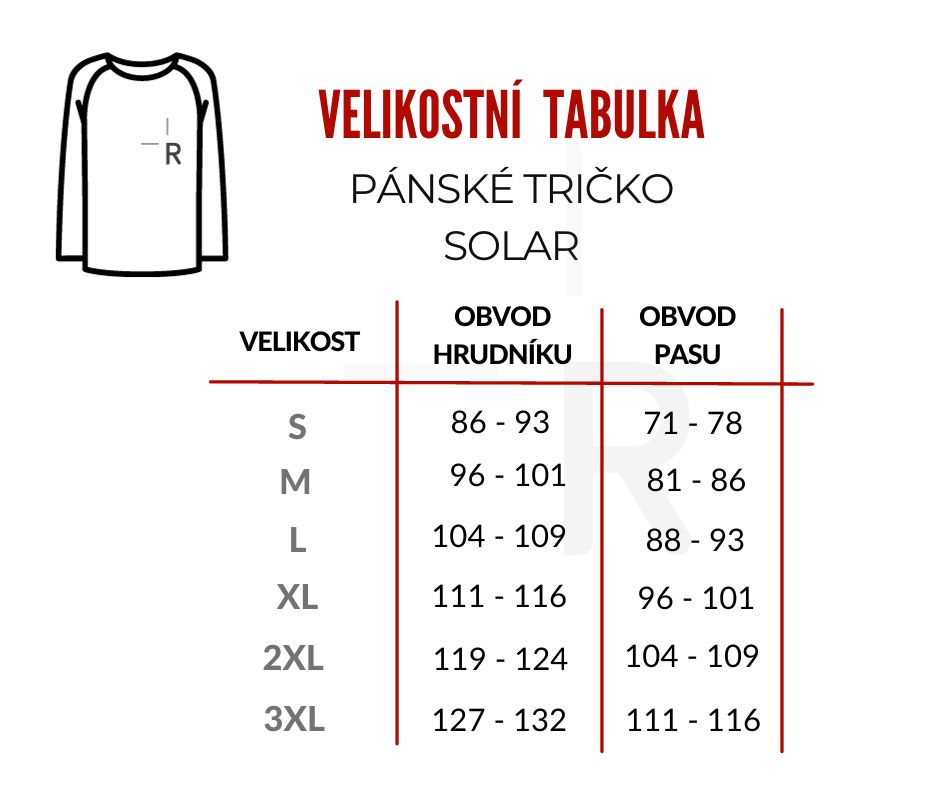 Pánské tričko SOLAR s dlouhým rukávem - L - Bílé sublimace termotransfer