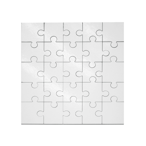 10 ks Puzzle MDF čtverec 17x17 cm 25 dílků sublimace termotransfer
