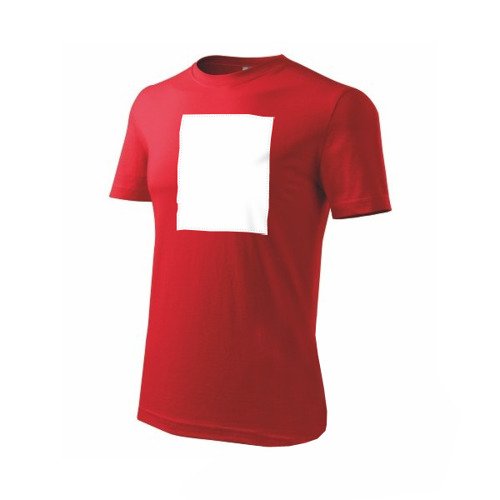 PATCHIRT - Bavlněné tričko pro sublimační potisk - vertikální - červené