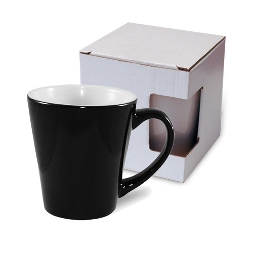 Magický hrnek Latte 300 ml A+ - černý s krabičkou sublimace termotransfer