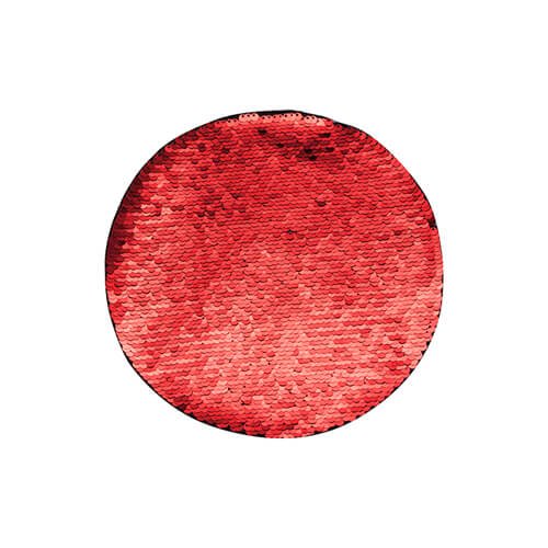 Dvoubarevné nažehlovací flitry na sublimaci kruh 19 cm červená sublimace termotransfer