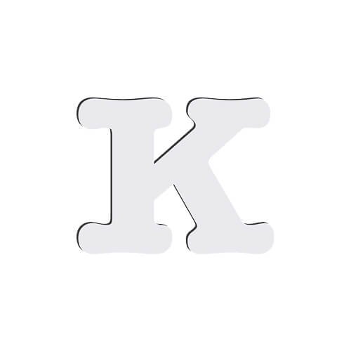 Dekorativní písmeno "K", MDF - sublimace termotransfer