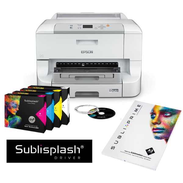 Sublimační tiskárna Epson WorkForce Pro 8090 A3+, inkoustové kazety Sublisplash EPN+ , sublimační papíry a Sublisplash Driver