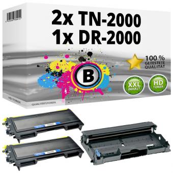 Sada 2 tonerů Brother TN2000 + optický válec DR-2000 (alternativní) black/černá - 2 x 2 500 stran, 1 x 12 000 stran