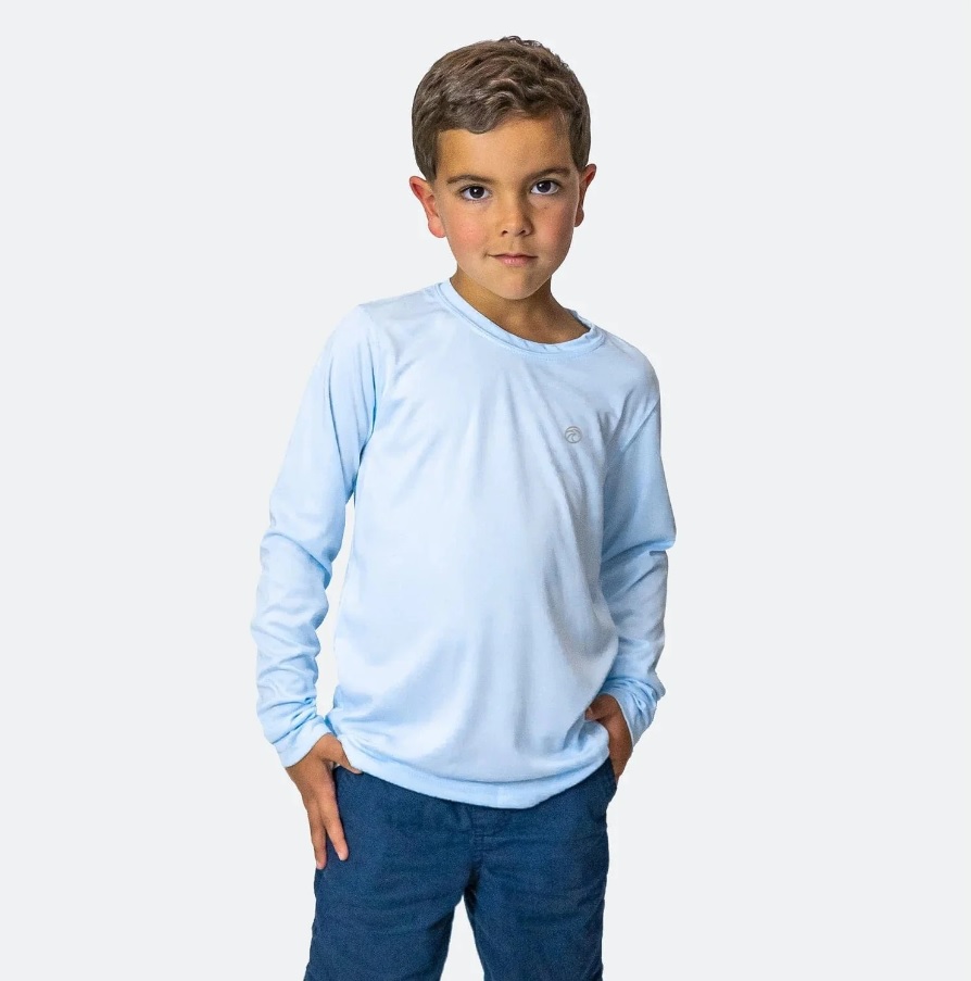 Dětské tričko SOLAR s dlouhým rukávem - L (14-16) - Artic Blue sublimace termotransfer