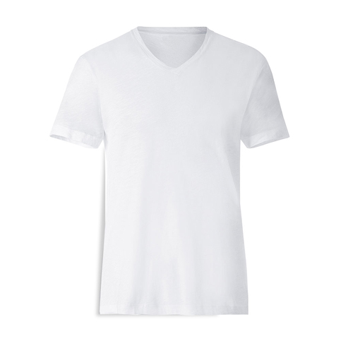 Tričko bílé V-NECK Cotton-Touch sublimace termotransfer