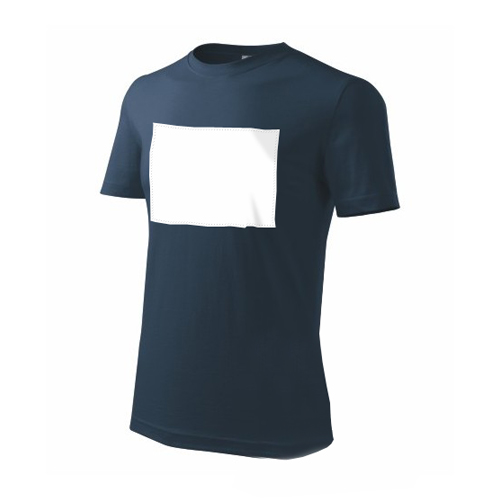 PATCHIRT - Bavlněné tričko pro sublimační potisk - horizontální - tmavě modré