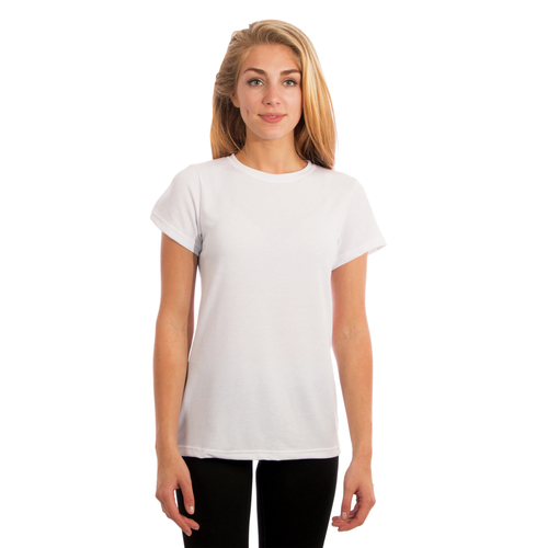 Dámské tričko s krátkým rukávem Slim Fit - XS - Bílé sublimace termotransfer