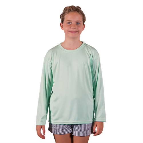 Dětské tričko SOLAR s dlouhým rukávem - M (10-12) - Seagrass sublimace termotransfer